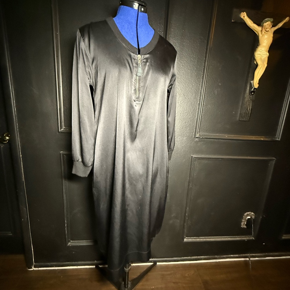 Silk Black Zip-Up midi dress - Kristensen Du Nord